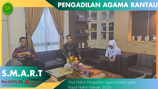 Para Hakim Pengadilan Agama Rantau gelar Rapat Februari 2024
