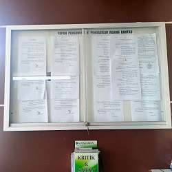 Pengumuman Sidang dan Papan Informasi